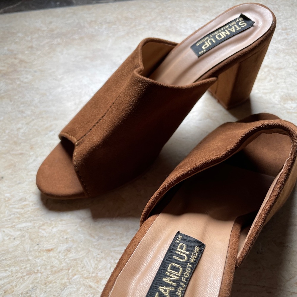 Tan Suede Mules - Picture 6 of 16